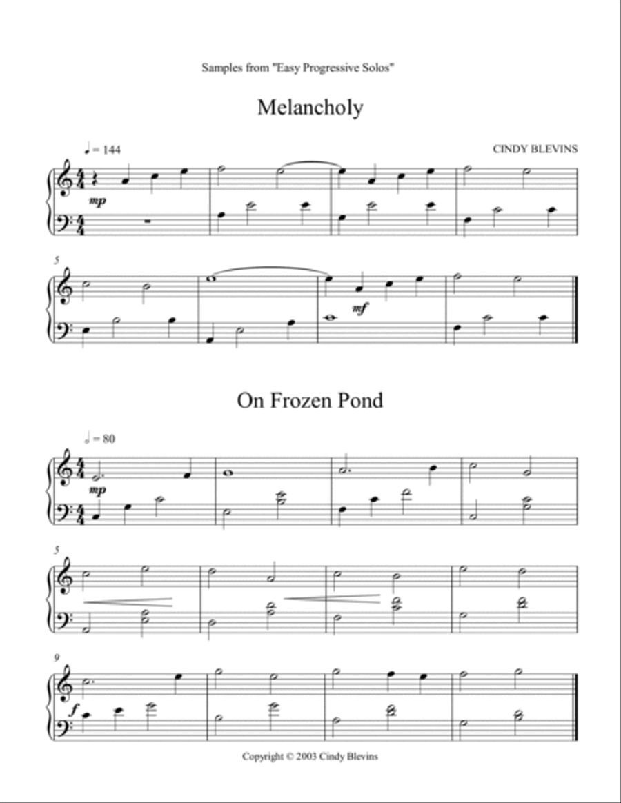 Easy Progressive Solos, 28 original solos for Harp Harp scores gallery preview page 3