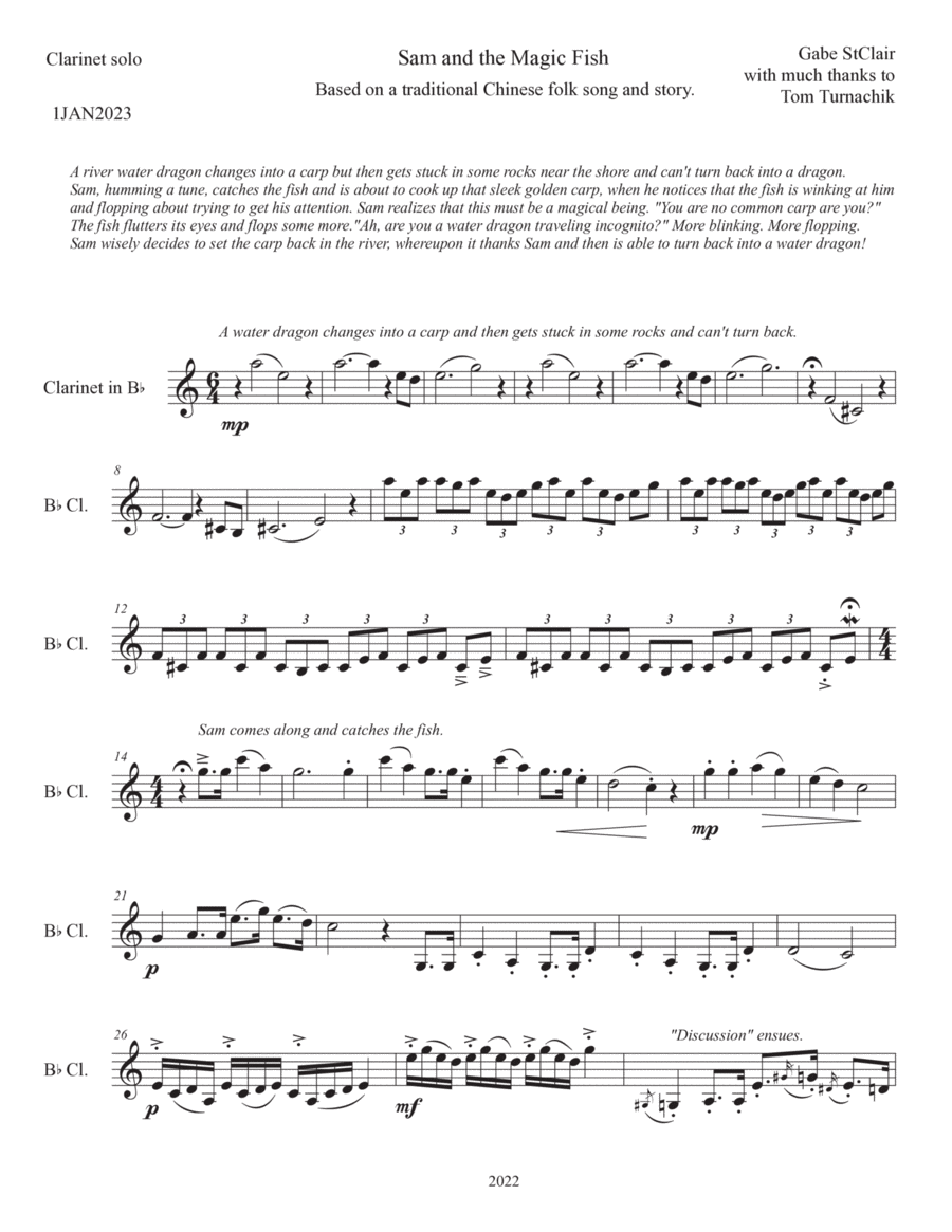 Sam and The Magic Fish 3-Part scores gallery preview page 1
