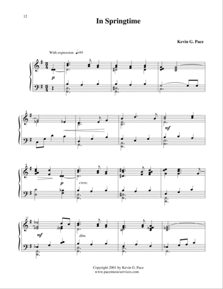 In Springtime - original piano solo Piano Solo scores gallery preview page 2