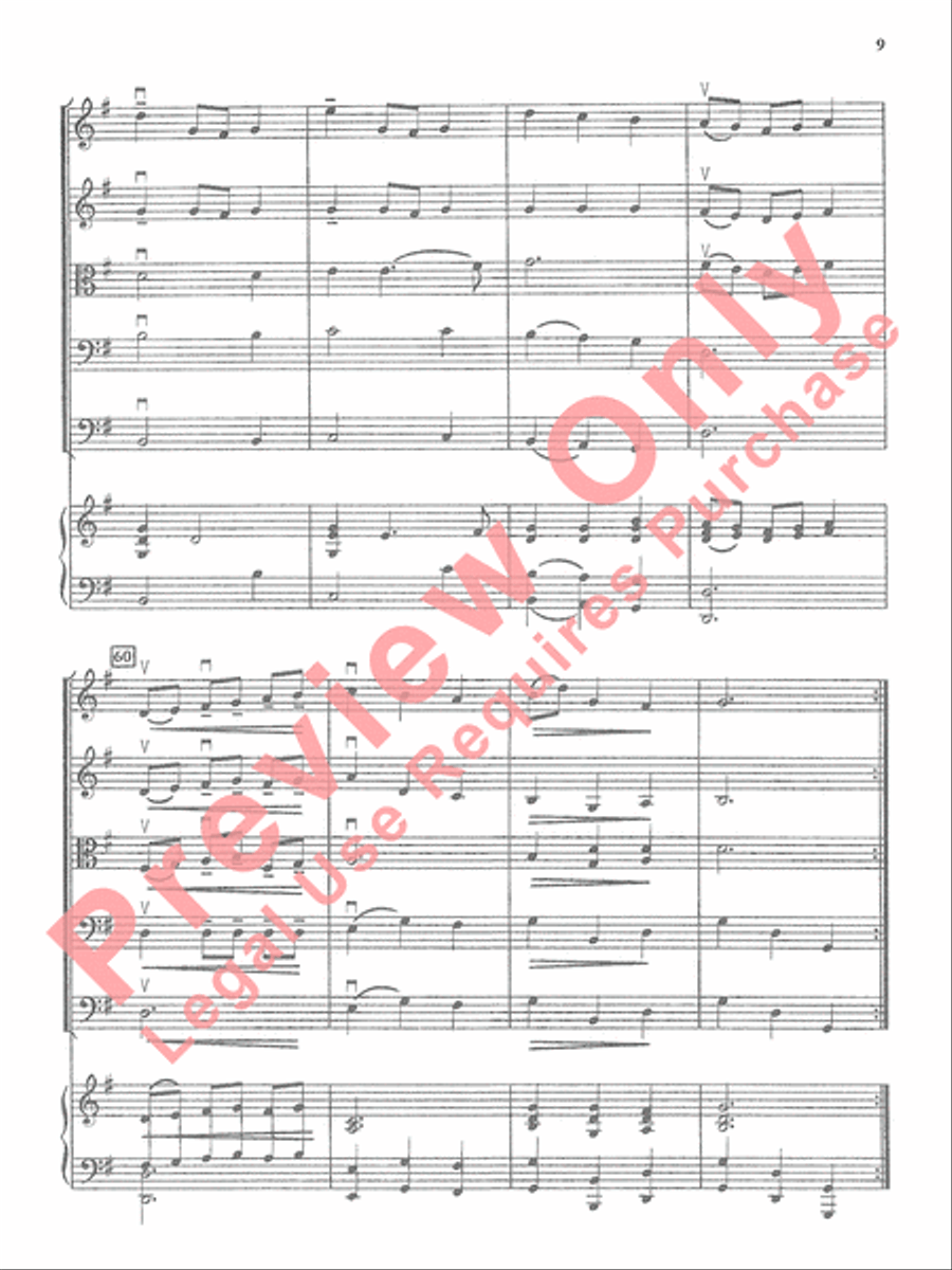 Bach Suite for String Orchestra String Orchestra scores gallery preview page 10