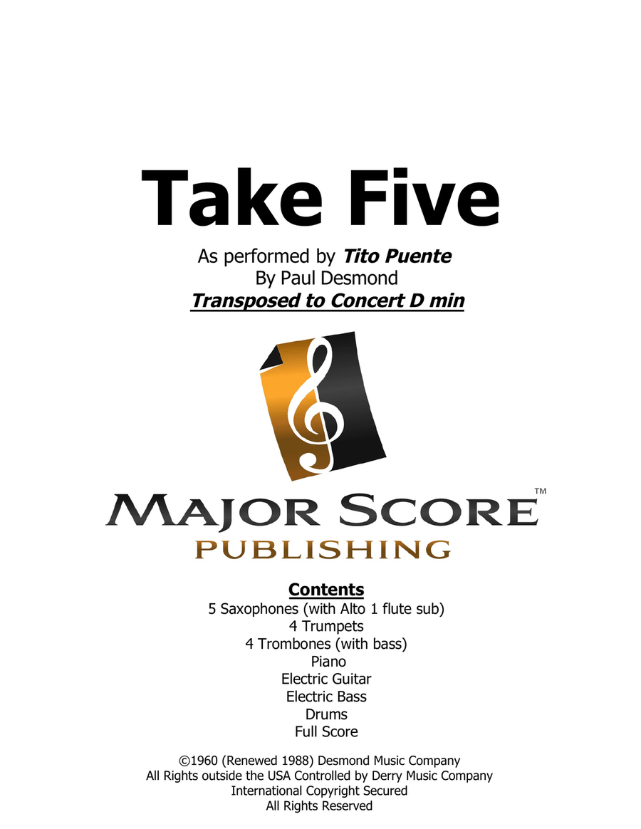Take Five Jazz Ensemble scores gallery preview page 1
