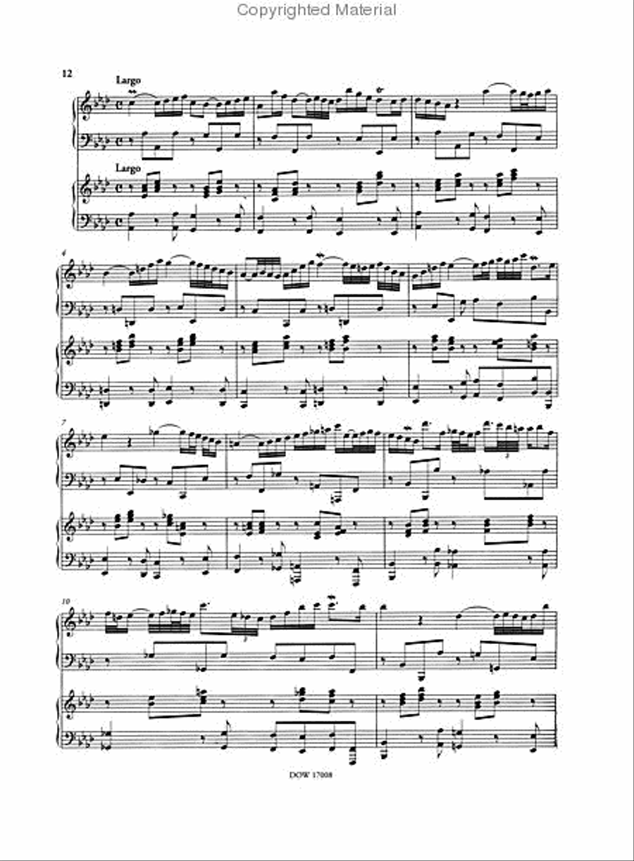 Bach: Concerto for Piano, Strings and Basso Continuo BWV 1056 in F Minor Piano Solo scores gallery preview page 3