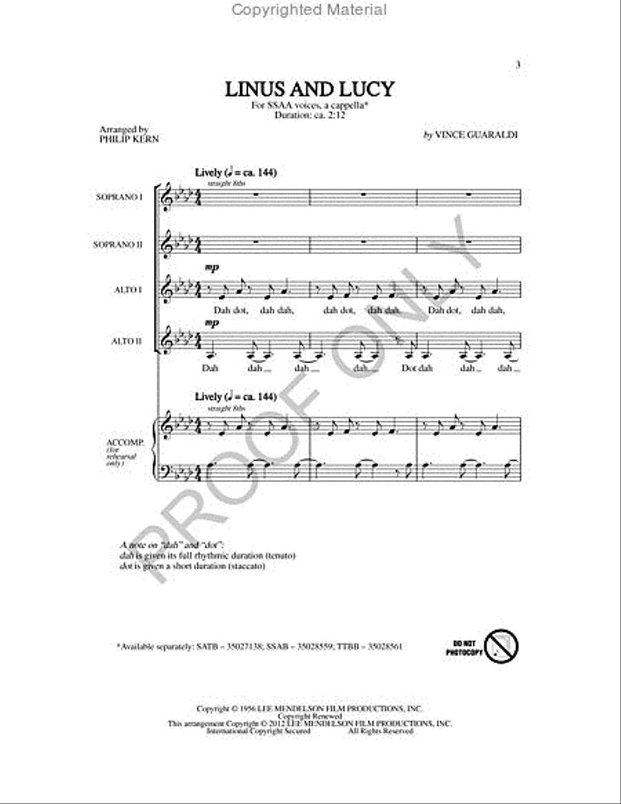 Linus and Lucy Linus and Lucy SSAA scores gallery preview page 2