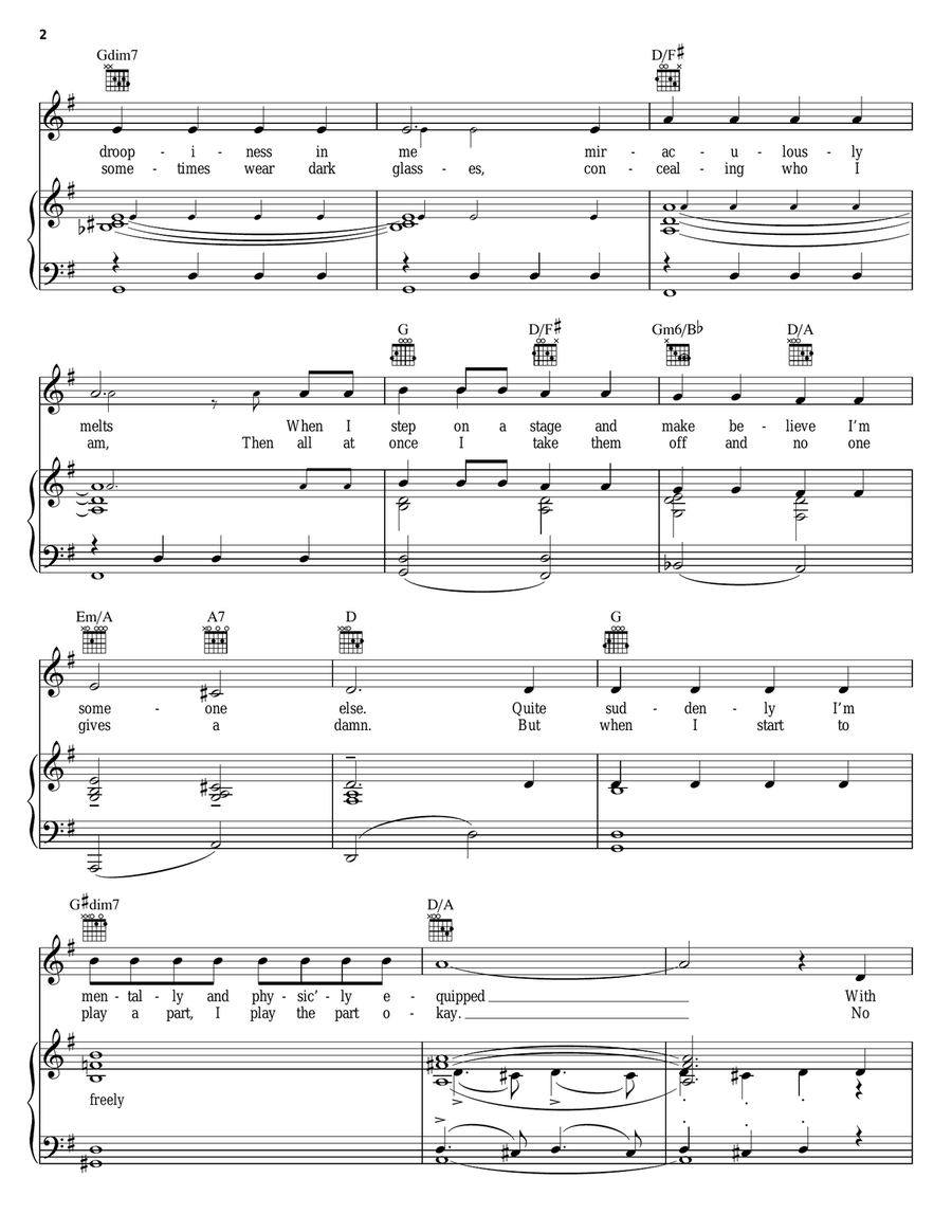 It's Me Piano, Vocal, Guitar scores gallery preview page 2