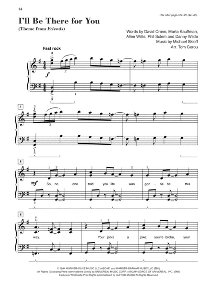 Alfred's Basic Adult Library -- Popular Hits, Level 3 Piano Method scores gallery preview page 5