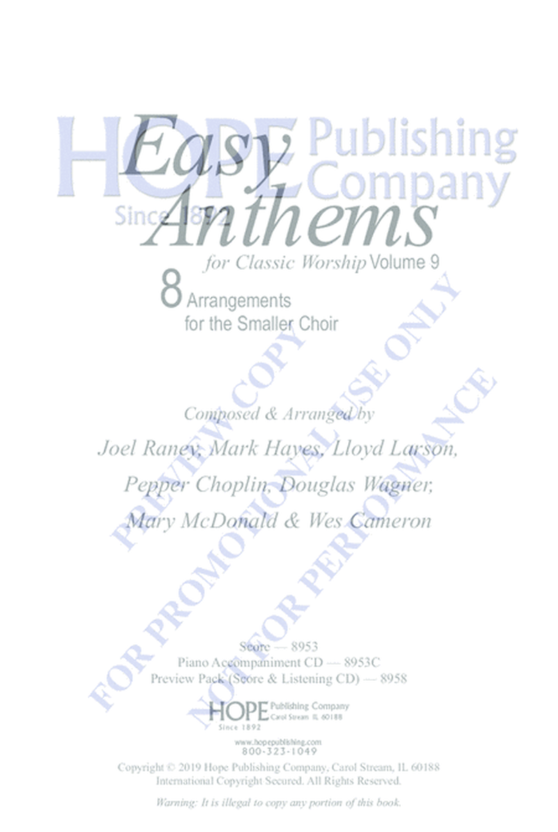 Easy Anthems, Vol. 9 image number null