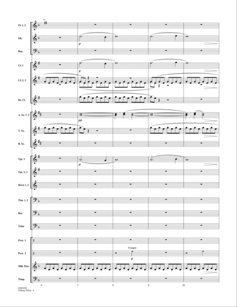 Falling Water - Conductor Score (Full Score) Concert Band scores gallery preview page 4