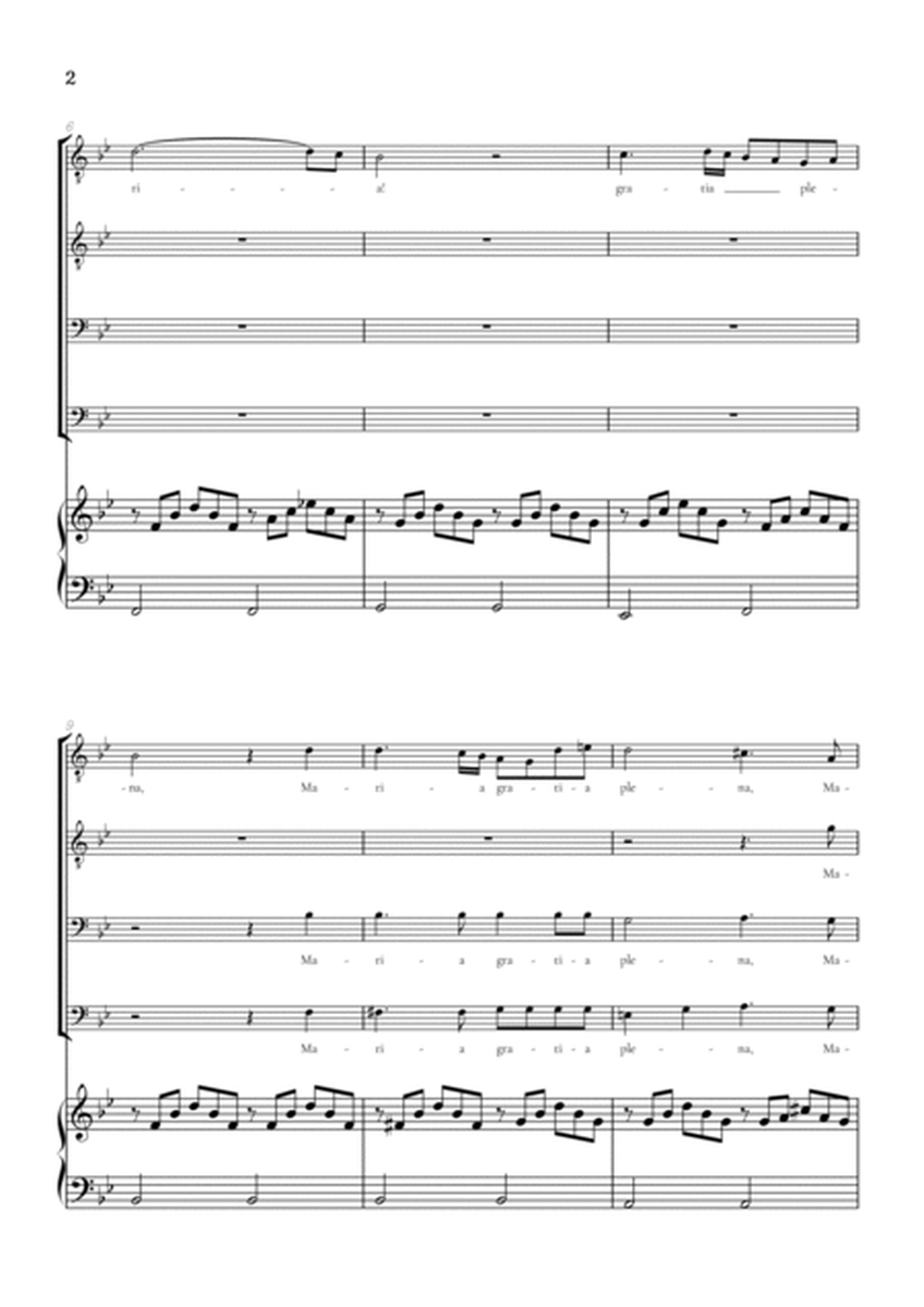 Schubert Ave Maria • TTBB choir sheet music with easy piano accompaniment image number null