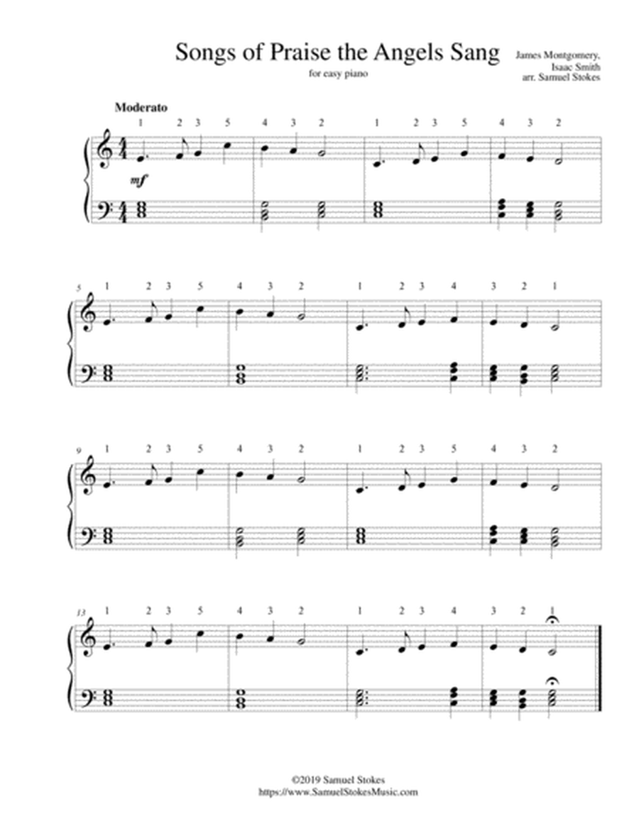 Songs of Praise the Angels Sang - for easy piano image number null