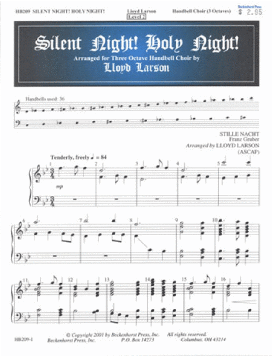 Silent Night! Holy Night! 3 octaves 3-Octaves scores gallery preview page 1
