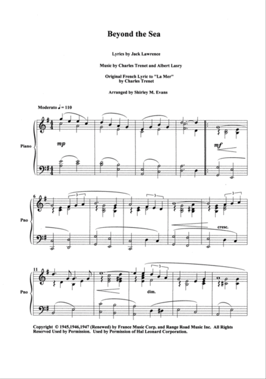 Beyond The Sea Beyond The Sea Piano Solo scores gallery preview page 2