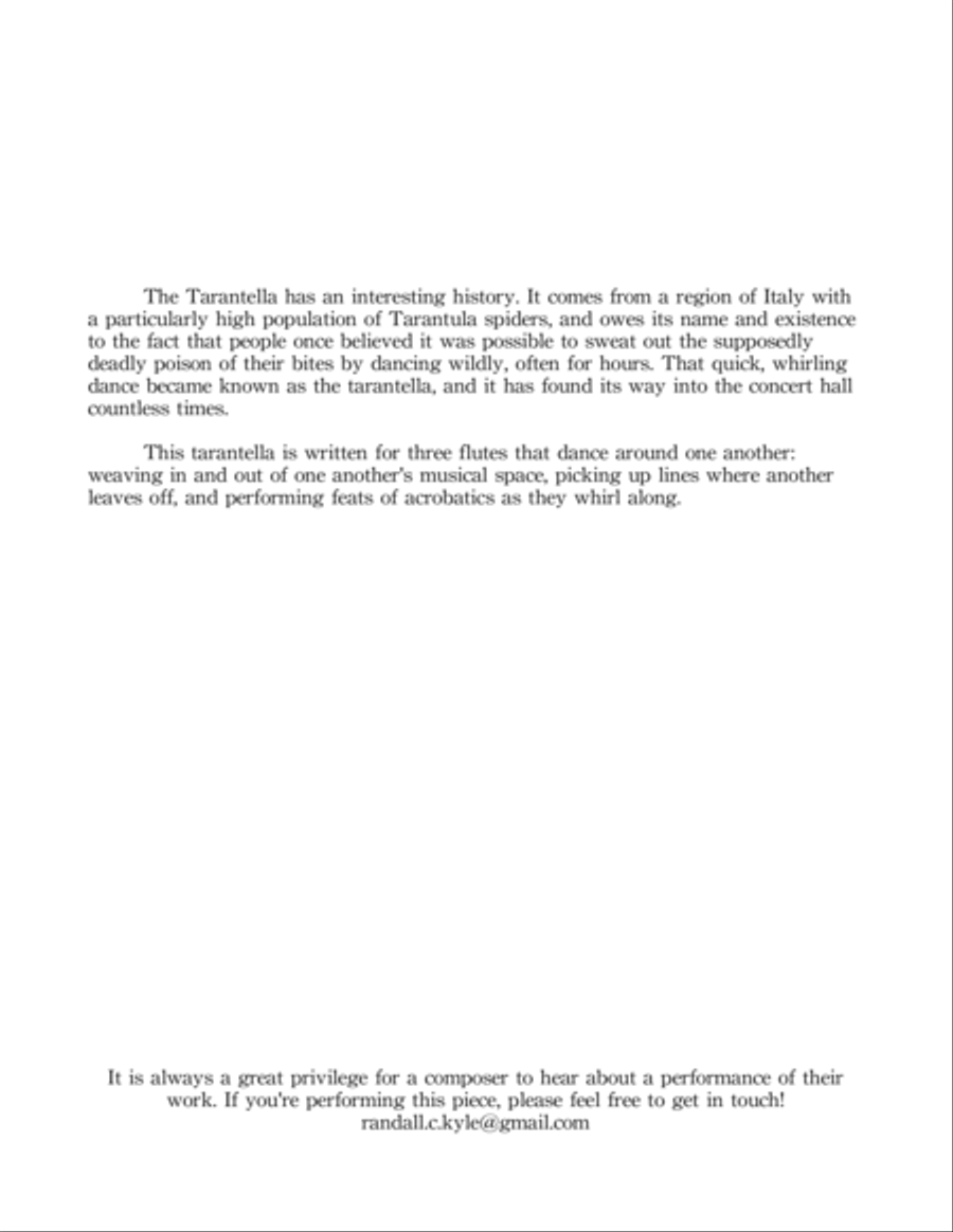 Tarantella for three flutes Flute Trio scores gallery preview page 2