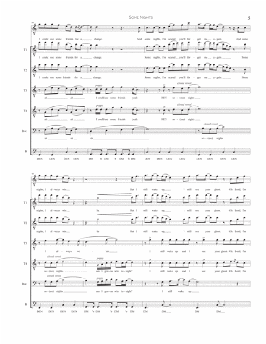 Some Nights Some Nights TTBB scores gallery preview page 5