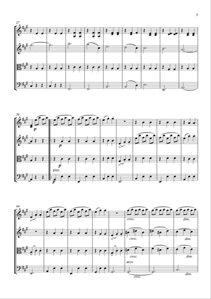 The Skater's Waltz - String Quartet String Quartet scores gallery preview page 3