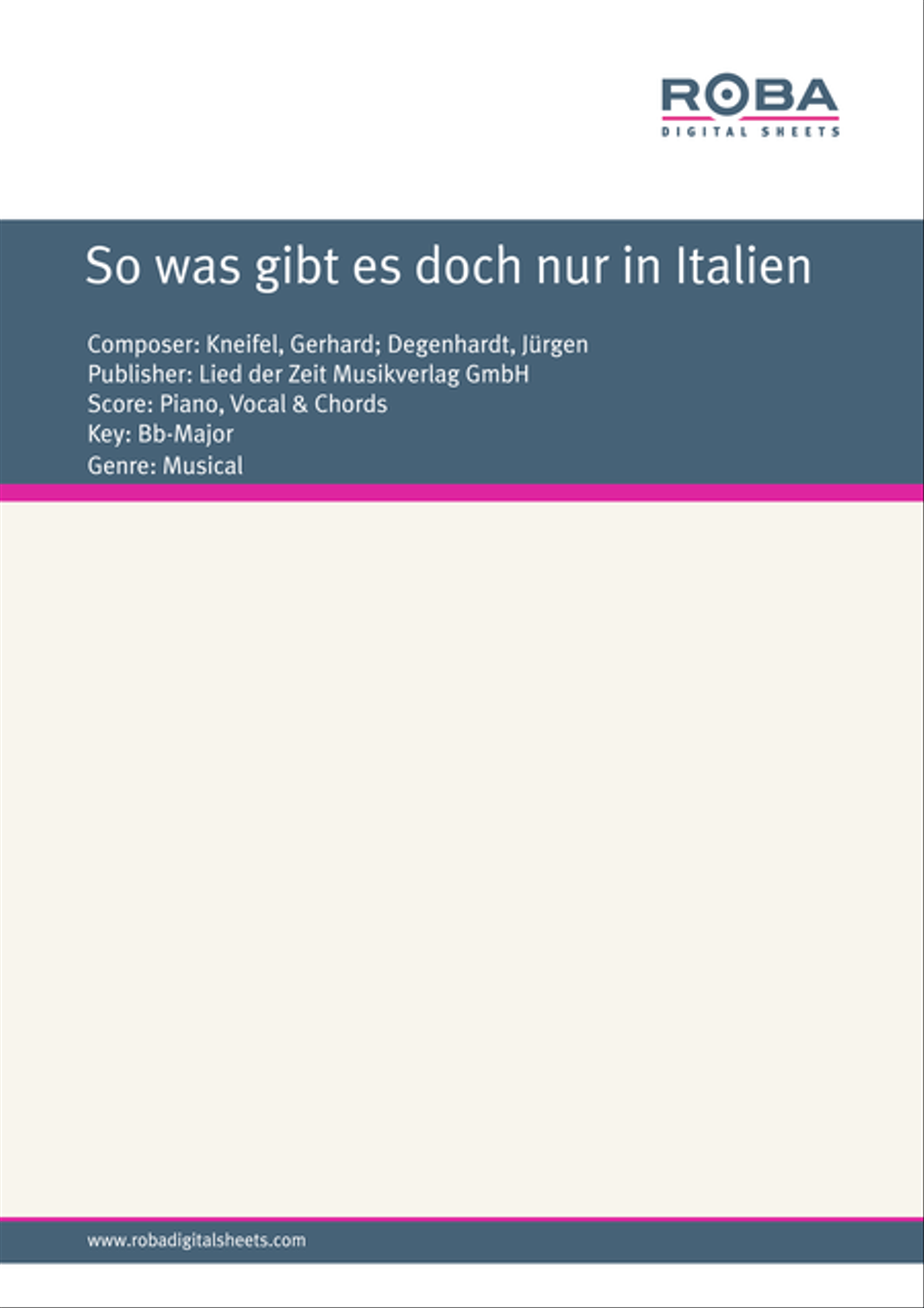 So was gibt es doch nur in Italien Voice scores gallery preview page 1