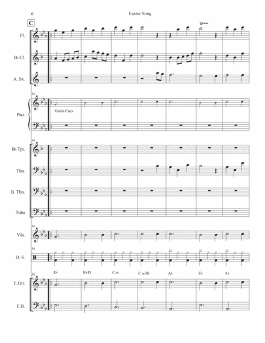 Easter Song Hear The Bells Ringing Chamber Orchestra scores gallery preview page 6