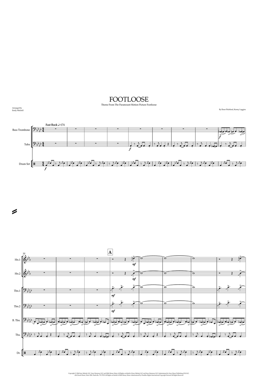 Footloose Brass Ensemble scores gallery preview page 1