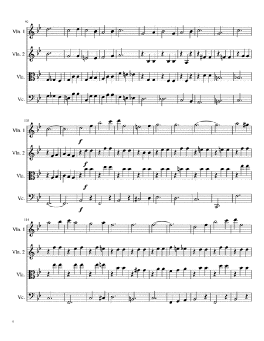 Let Me Call You Sweetheart for String Quartet String Quartet scores gallery preview page 4