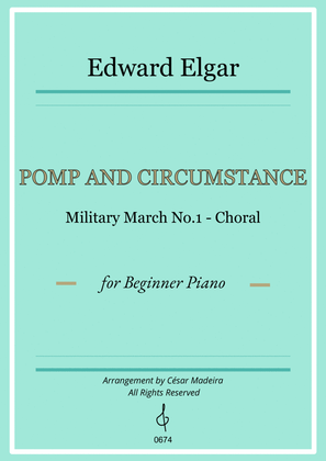 Book cover for Pomp and Circumstance No.1 - Easy Piano (Full Score)