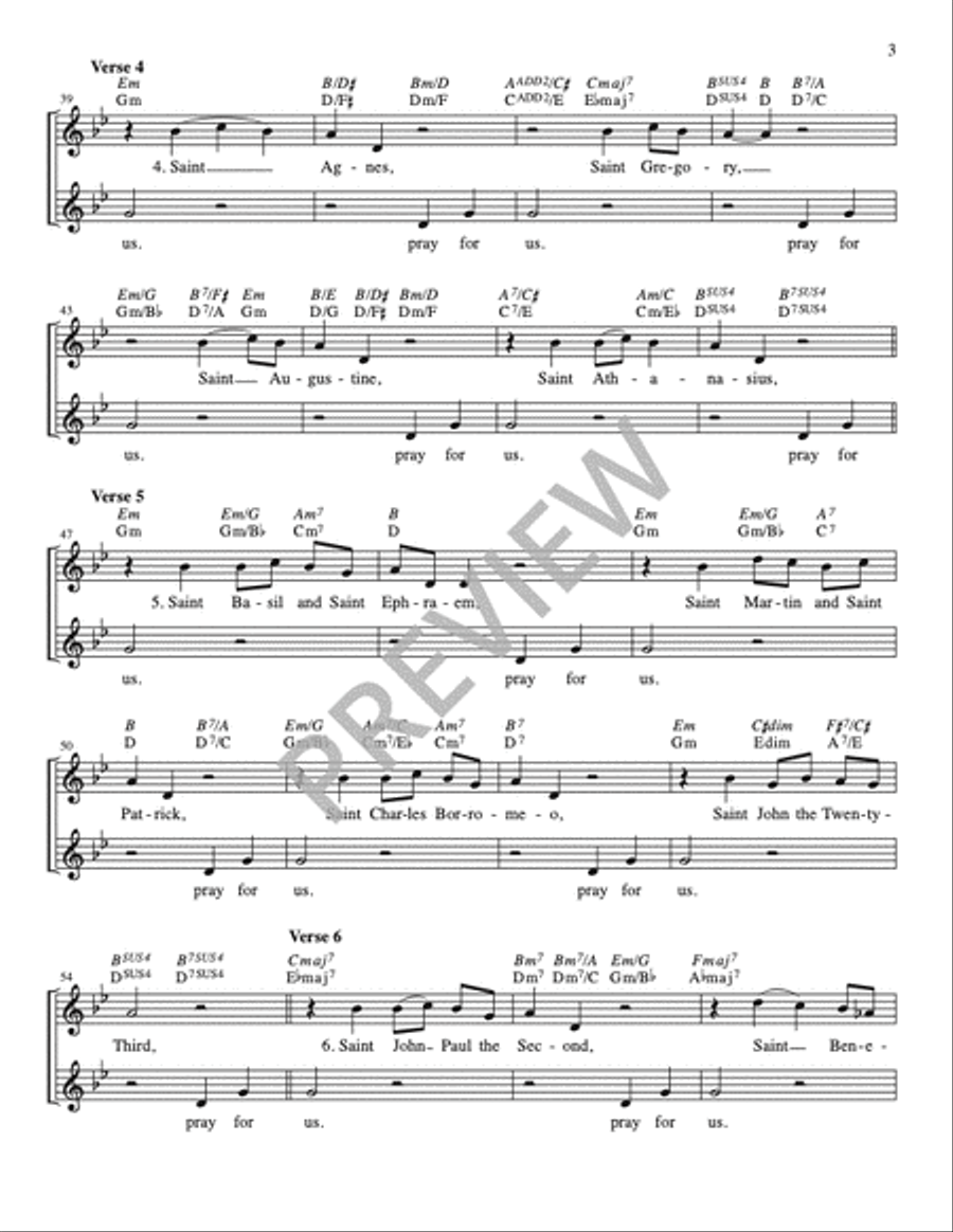 The Litany of the Saints for the Easter Vigil and for Baptism - Guitar edition Guitar scores gallery preview page 4