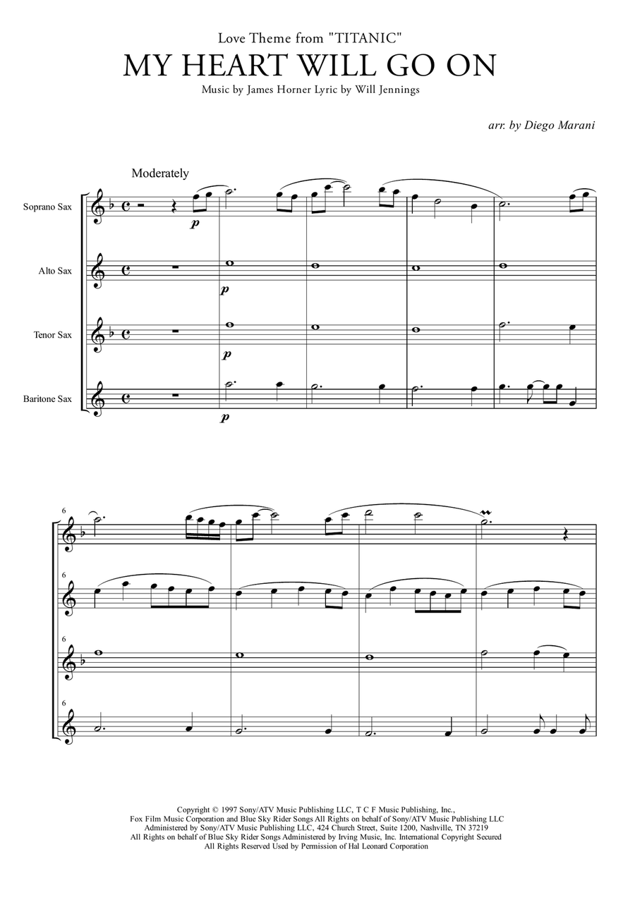 My Heart Will Go On (Love Theme from Titanic) Woodwind Quartet scores gallery preview page 3