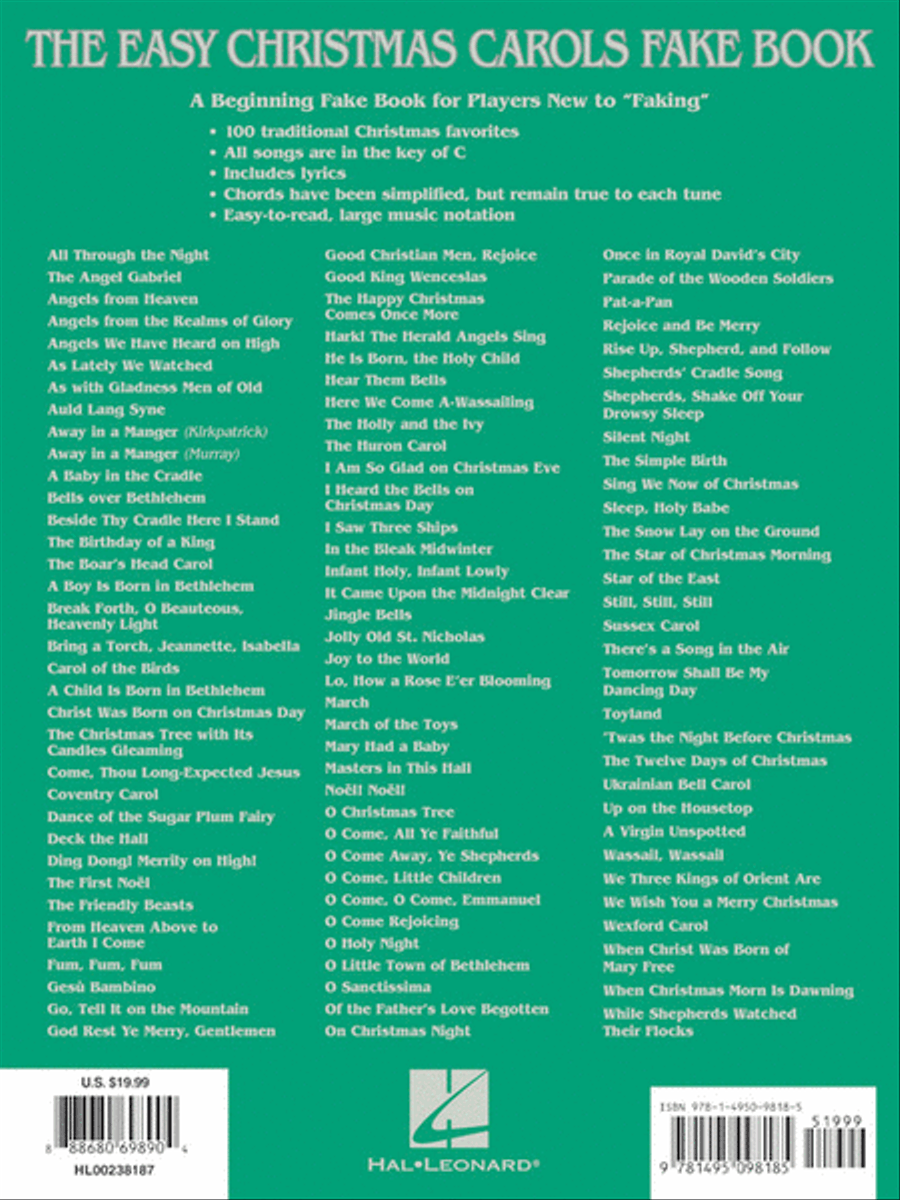 The Easy Christmas Carols Fake Book Piano scores gallery preview page 6