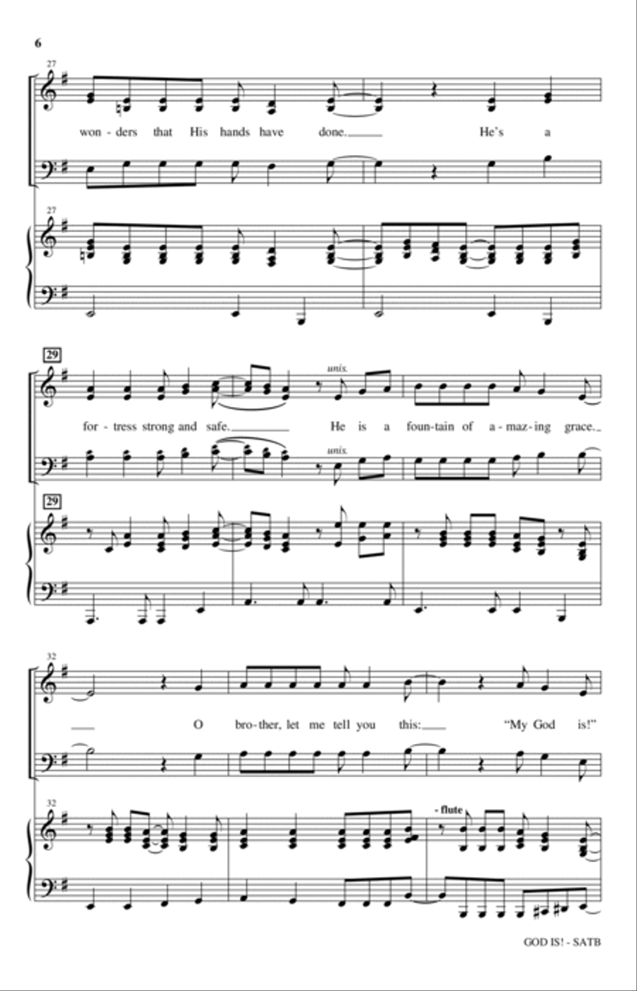 God Is! 4-Part scores gallery preview page 4