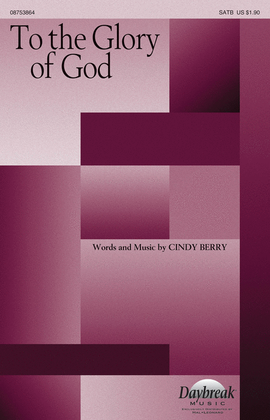 Book cover for To the Glory of God