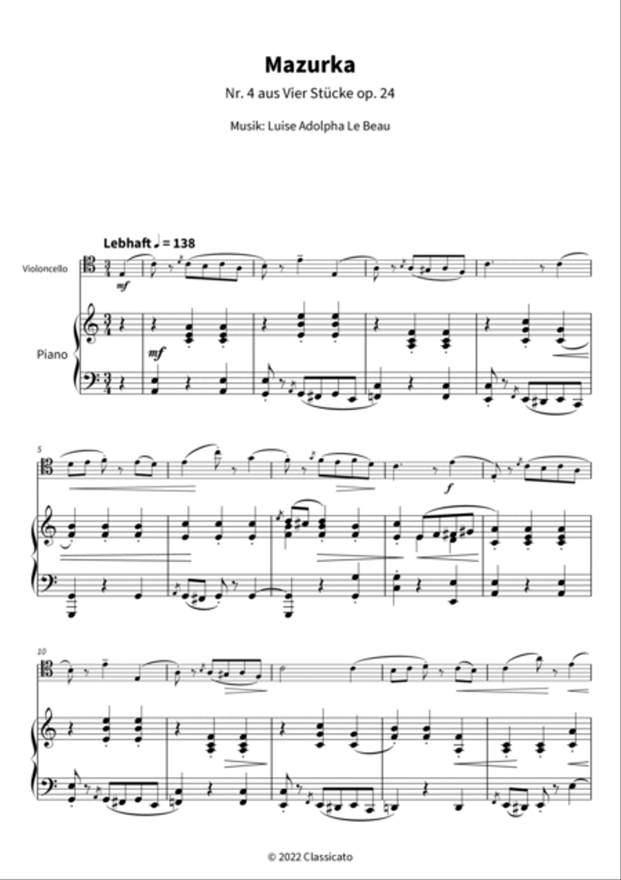 Mazurka Piano Accompaniment scores gallery preview page 3