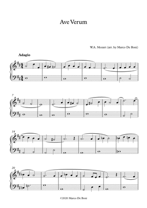 Book cover for Mozart's Ave Verum (Easy version for Beginner piano)