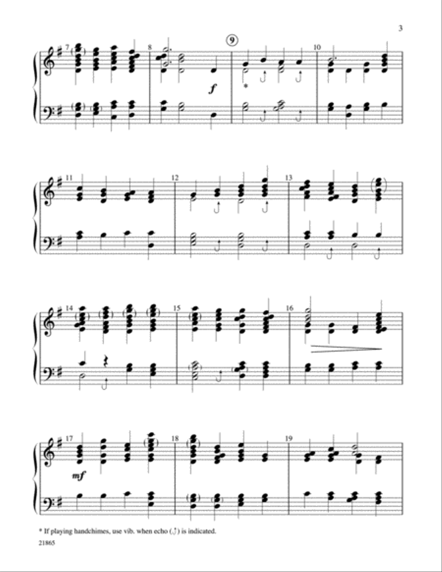 Stand Up and Bless the Lord Handbell Choir scores gallery preview page 3