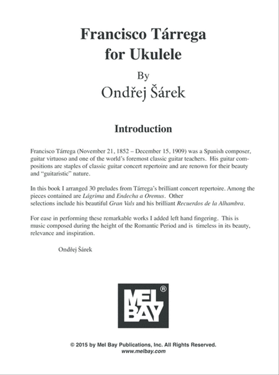 Francisco Tarrega for Ukulele Ukulele scores gallery preview page 2
