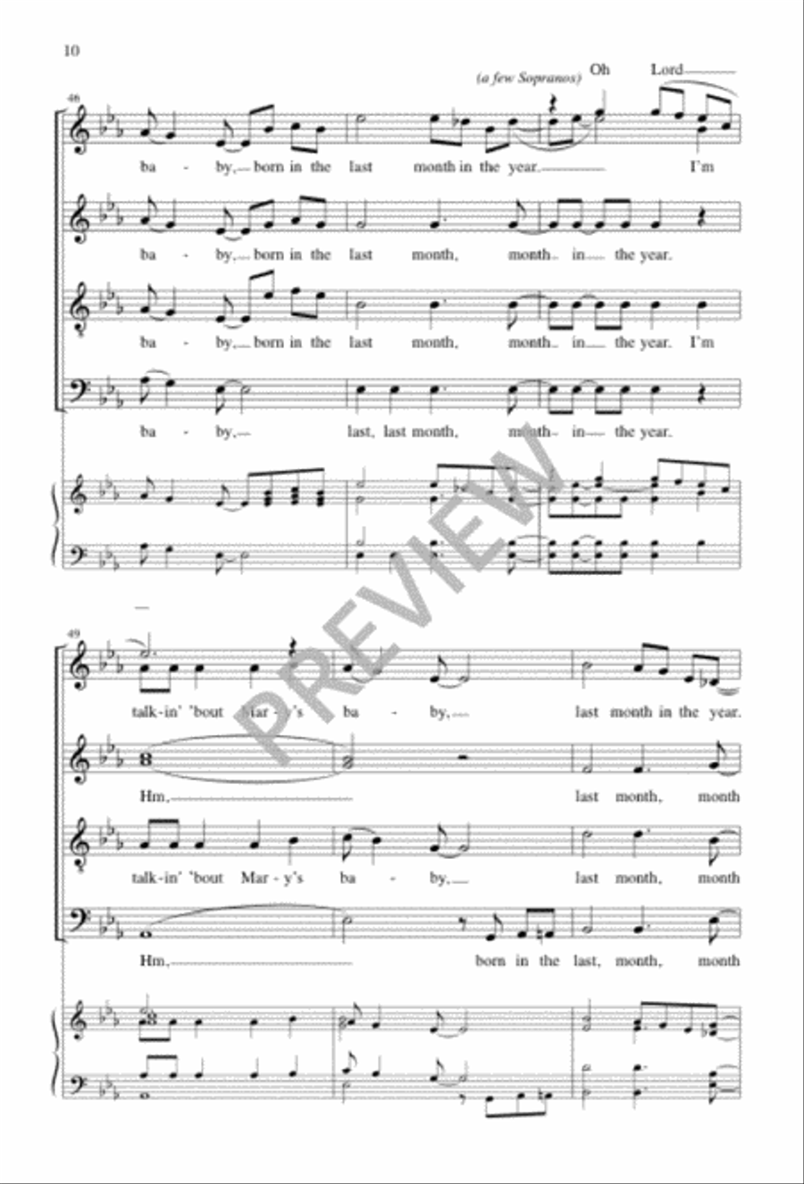 What Month Was Jesus Born In? 4-Part scores gallery preview page 10