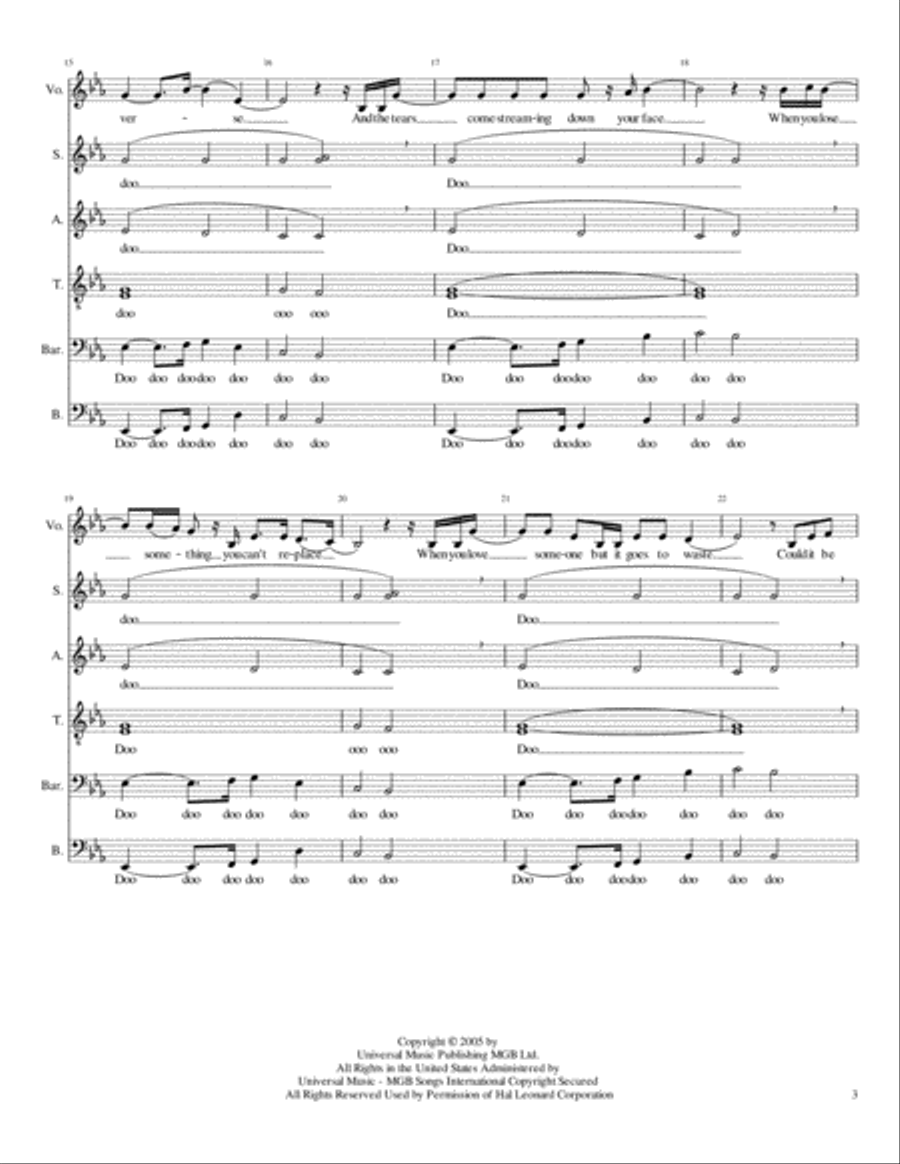 Fix You Fix You A Cappella scores gallery preview page 3