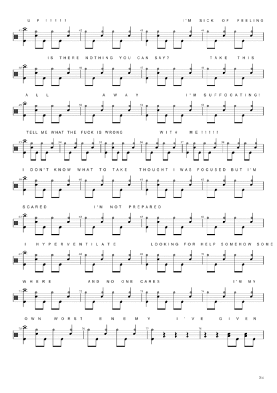 Given Up Drum Set scores gallery preview page 2