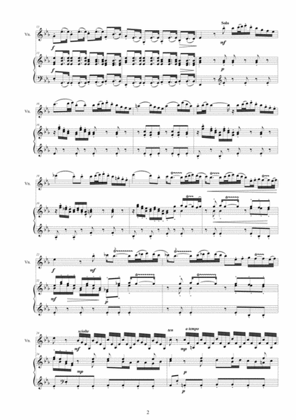 Vivaldi - Violin Concerto in E flat major RV 254 for Violin and Piano image number null
