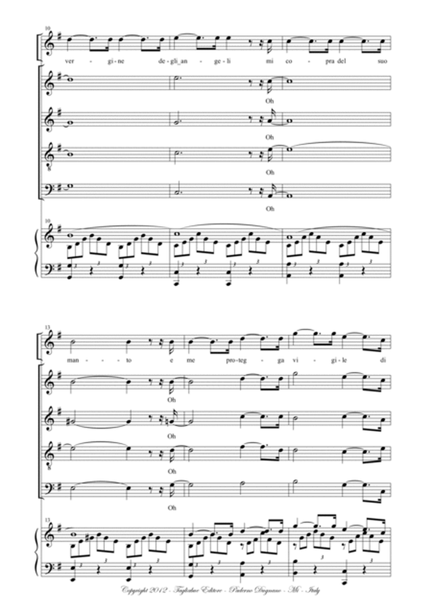 LA VERGINE DEGLI ANGELI - G. Verdi - For Solo and SATB Choir and Piano image number null