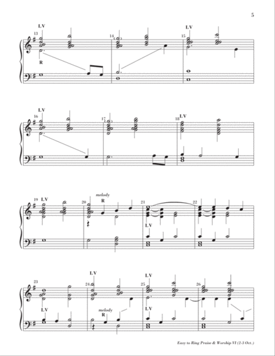 Easy to Ring Praise and Worship 3-Octaves scores gallery preview page 8
