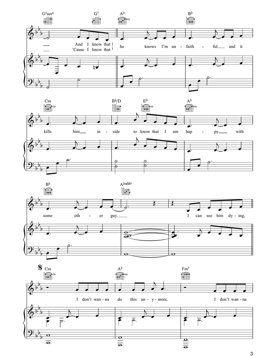 Unfaithful Unfaithful Acoustic Guitar scores gallery preview page 3