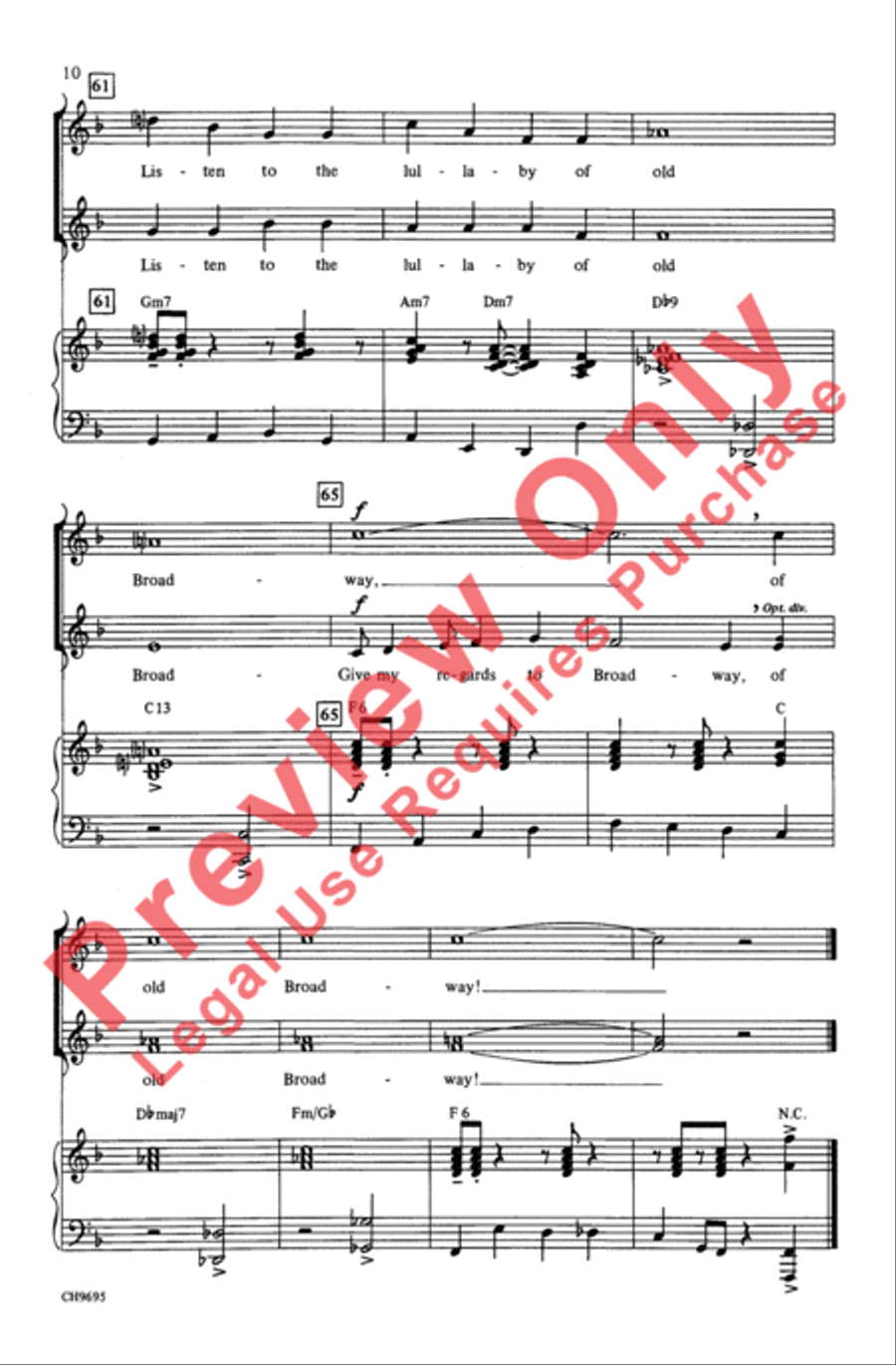 Lullaby of Broadway 2-Part scores gallery preview page 9