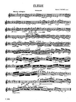 Fauré: Élégie, Op. 24