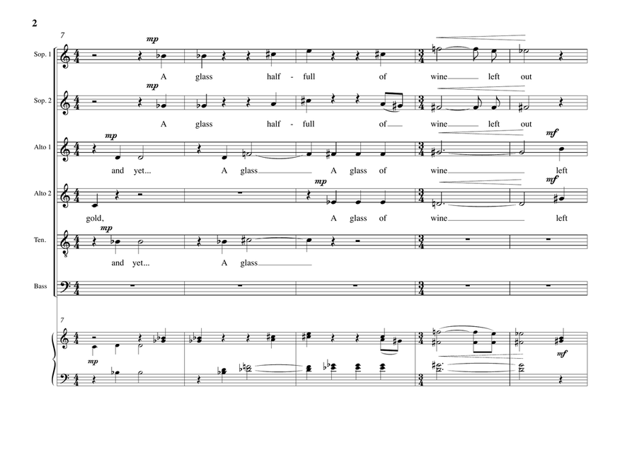 October Dawn - Choral Song (SSAATB) SSAATB scores gallery preview page 2