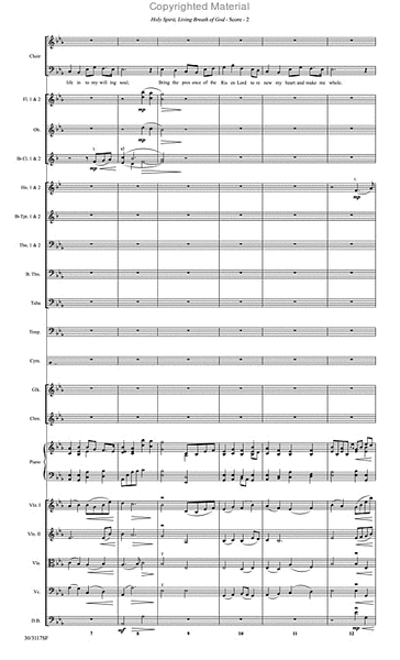 Holy Spirit, Living Breath of God - Full Orchestra Score and Parts image number null