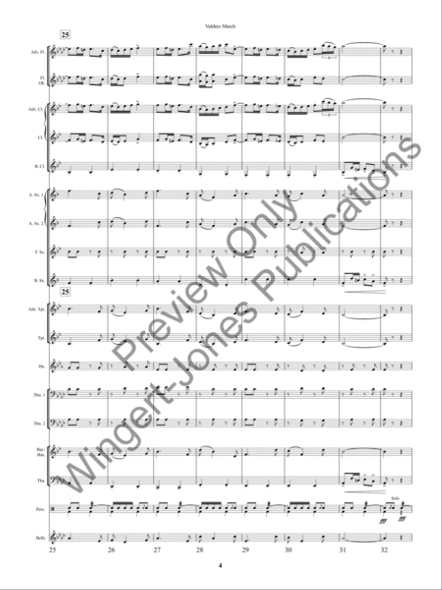 Valdres March Concert Band scores gallery preview page 7