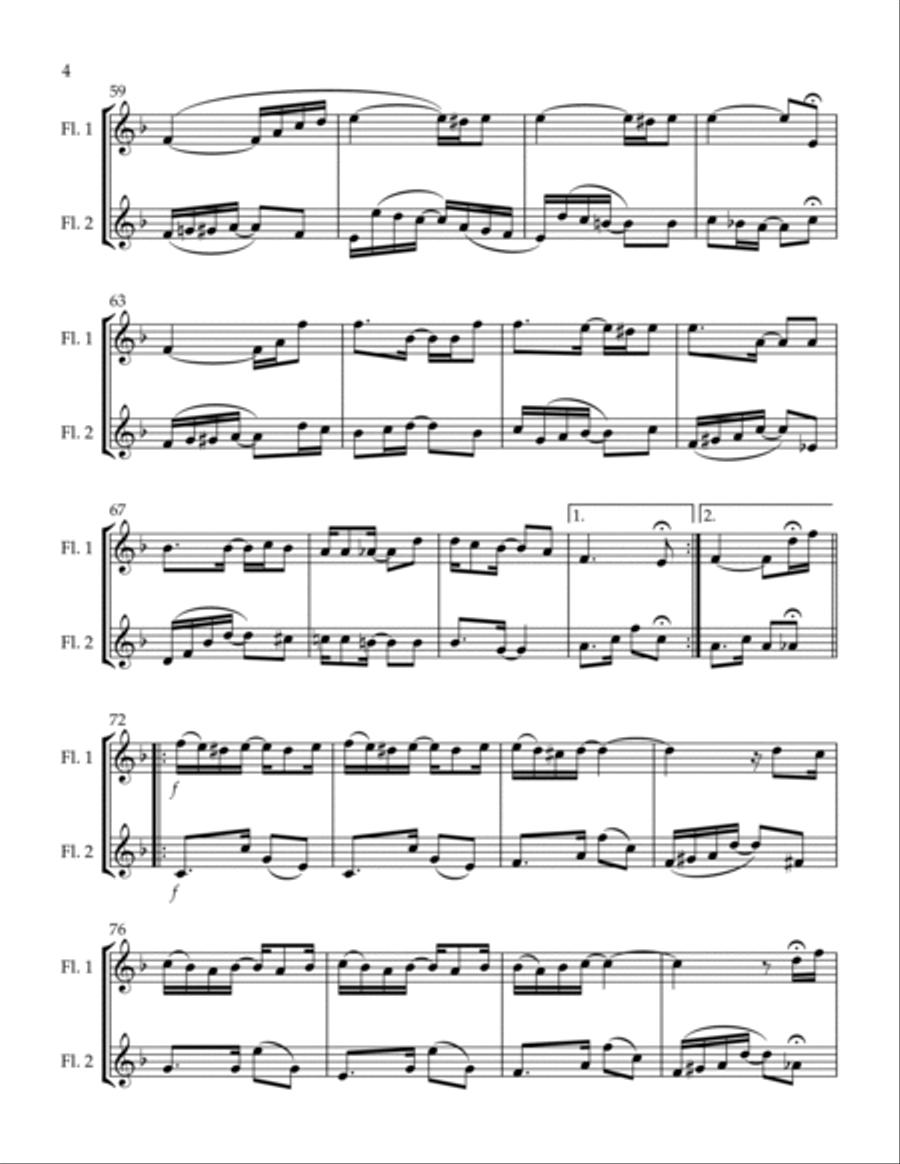 Solace: A Mexican Serenade Flute Duet scores gallery preview page 4