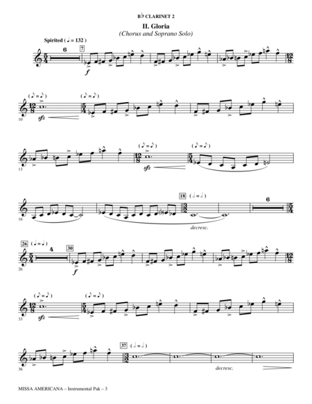 Missa Americana - Bb Clarinet 2