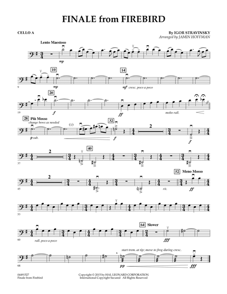 Finale from Firebird (arr. Jamin Hoffman) - Cello A