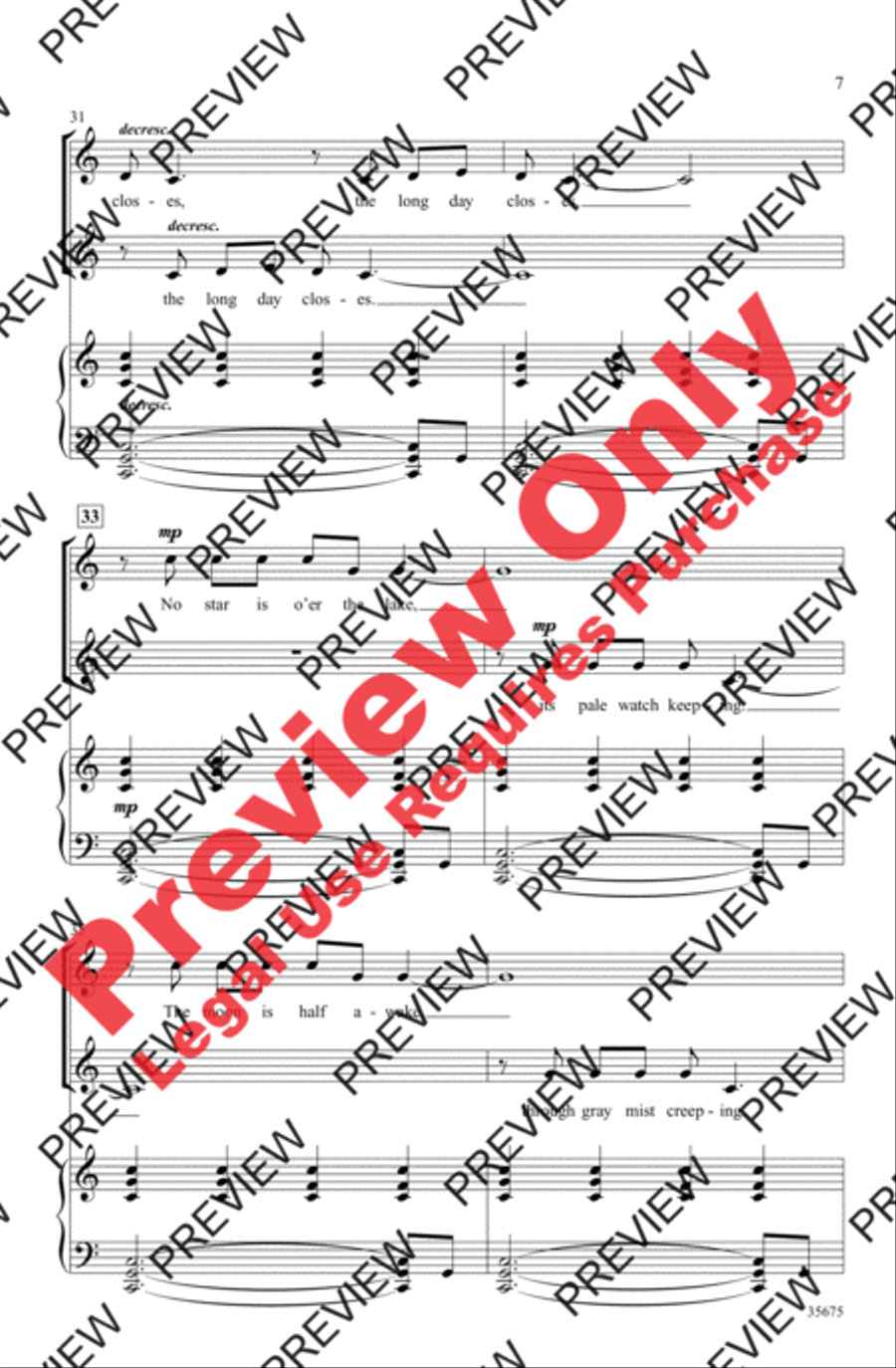 The Long Day Closes Women's Choir scores gallery preview page 7