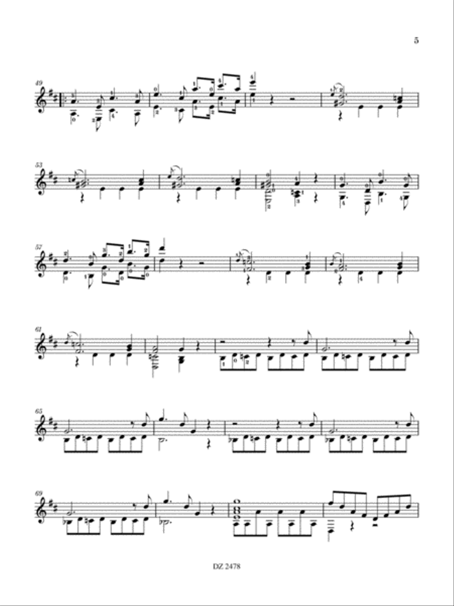 3 Sonatas (107, 108, 112) Classical Guitar scores gallery preview page 5