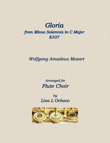 Gloria from Missa Solemnis in C Major K337 for Flute Choir image number null